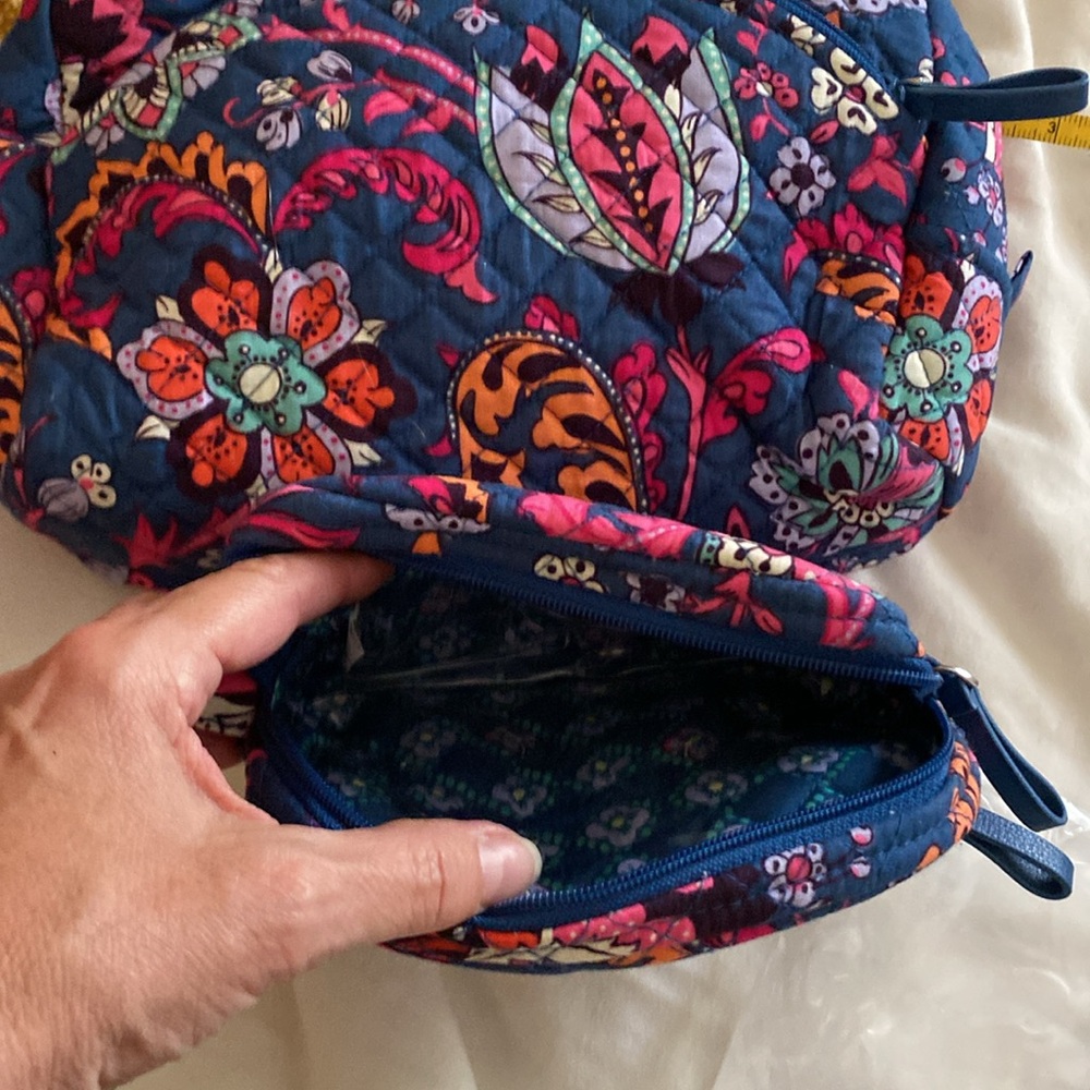 Vera Bradley dragon, fruit, floral, large & small lined, cosmetic bag for both - Picture 3 of 3
